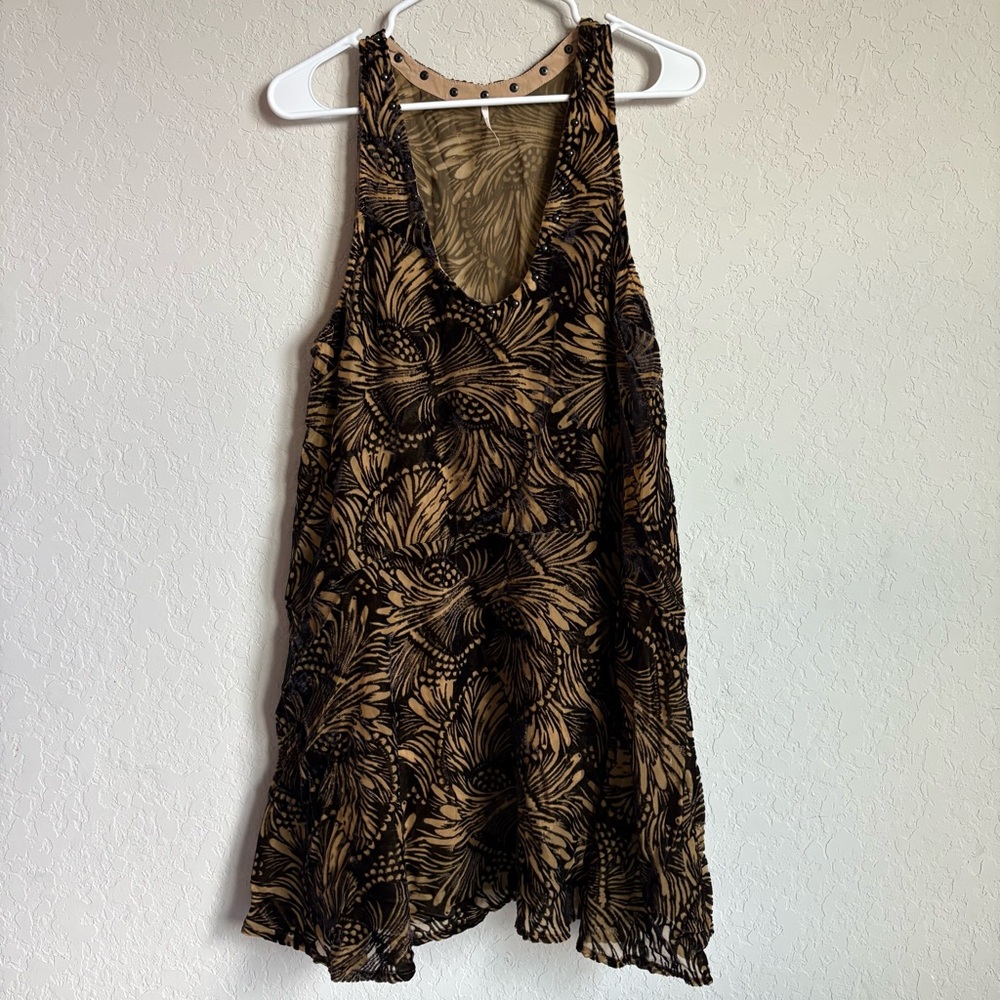Free People Ellie Velvet Burnout Womens Dress Size Large Whimsigoth Fairy Grunge